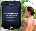 20L 5 Gallons Solar Energy Heated Camp Shower Bag Utility Black PVC Shower Water Bag For