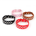 Bling Rhinestone PU Leather Crystal Diamond Pet Dog Cat Puppy Collar XS