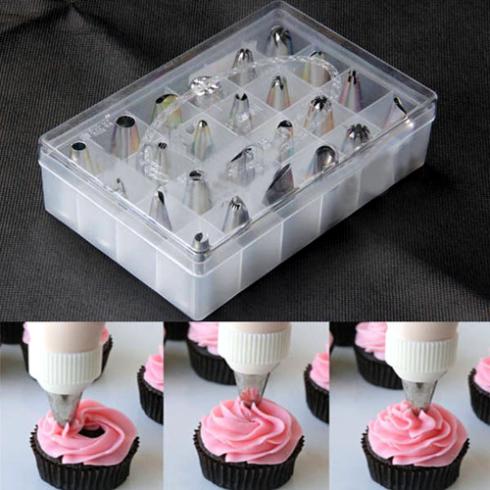 24Pcs/Set Box Set Icing Piping Nozzles Pastry Tips Cupcake ...