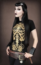 Summer T shirts for women harajuku casual 3D tshirts 2015 fashion skull print tops tees black