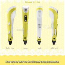 2016 DEWANG 3D Stereoscopic Printing Pen Portable Yellow with US UK AU EU plug Adapter 20