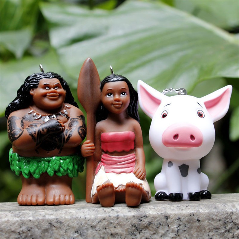 2016 New Movie Princess Moana Principessa Baby Maui Action Figure Model Toys Dolls Keychain Pendant Gift 30pcs Movie Moana Princess Figuras Toys Moana Maui Pua Action Figure Model Dolls Keychain Pendant Gift for Chilren 3pcslot 7-8cm (5)