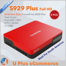 2pcs TocomFREE S929 Plus Digital Satellite Receiver FTA Full HD DVB-S/S2 Twin Tuner IKS+SKS IPTV Best for South America IPTV
