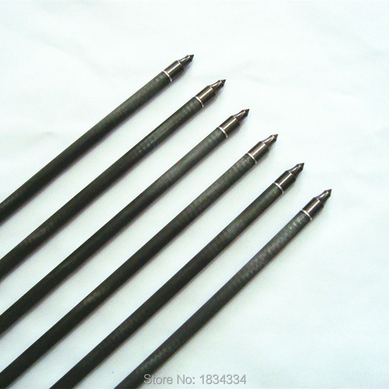 30 inch pure Carbon arrow Spine 400 completed arrow Hunting archery for compound recurve bow 12pcs