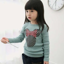 2015 Hot New Kids Toddler Clothes Girls Polka Dot Long Sleeve Casual Blouse Tops