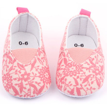 Fashion Toddler Baby First Walkers Girl Soft Sole Flat Casual Shoes Pink Floral Shoes Sneakers