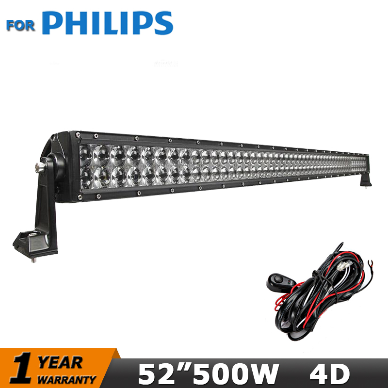 52 inch 300W LED Light Bar for PHILIPS Led Work Driving Light Combo DC12V 24V Truck ATV SUV Pickup 4WD 4x4 Led Bar Offroad