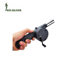 Caliente venta de barbacoa ventilador soplador Manual Cranked aire libre herramientas portátiles de la comida campestre que acampa ventilador soplador de aire barbacoa fuego fuelle w manivela