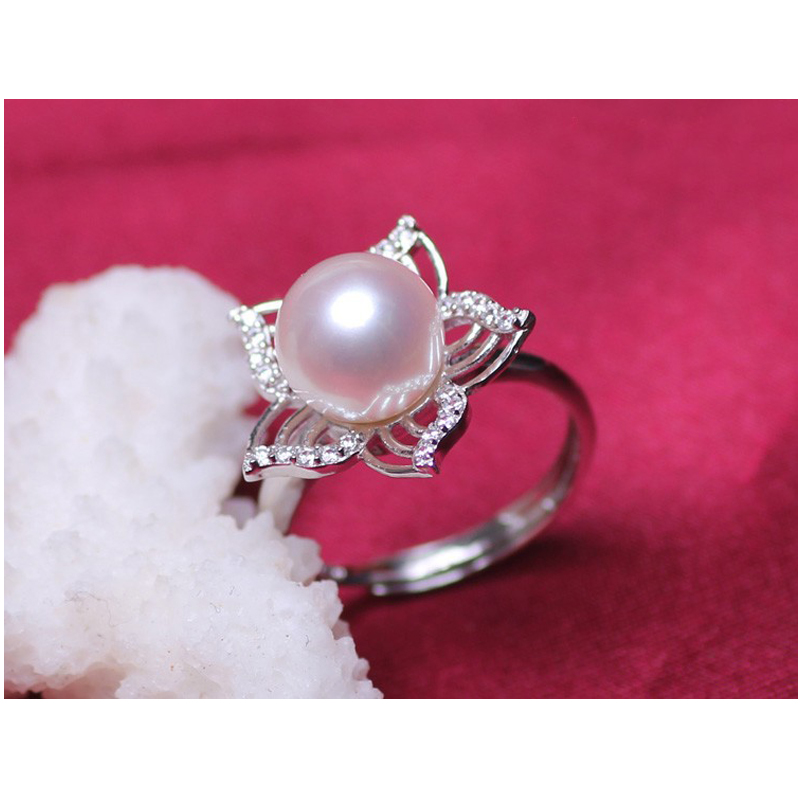 pearl jewelry,100% genuine natural pearl ring,rings for women,925 sterling silver rings for women,wedding rings 3 colors