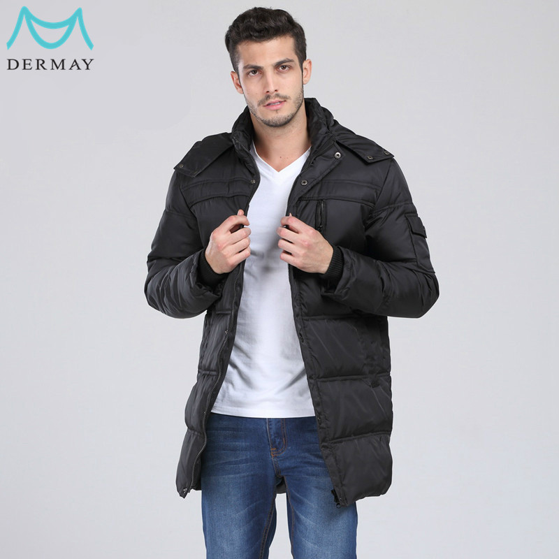 High Quality Warm Man Winter Duck Down Jacket Long Men Parka Coat With Hood Plus size