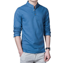 2016 New Men Long Sleeved Shirts Men’s Casual Fashion Slim Fit Large Size Summer Shirts Camisa Masculina Hombre Pullovers Male