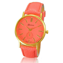 2015 Brand New Women s Fashion Geneva Roman Numeral Faux Leather Quartz Analog Wrist Watch