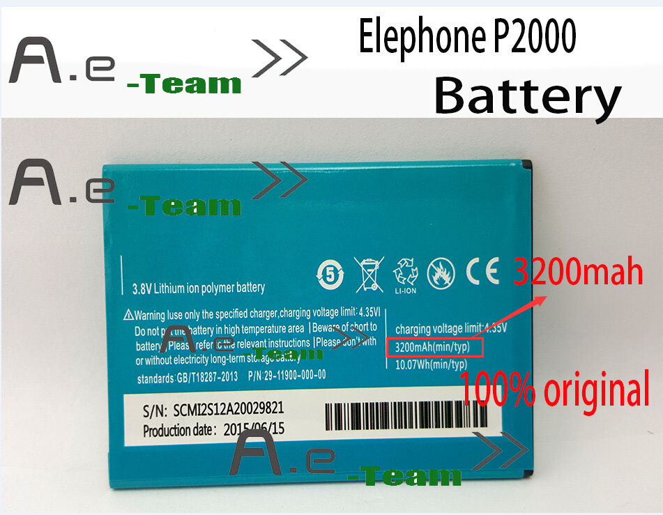 Elephone P2000 Battery Original 3200MAH New Battery For Elephone P2000C Octa Core SmartPhone In Stock Free