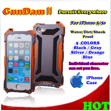 Free Shipping, R-Just GunDam SC-11 Metal Case, 5 colors, Water / Dirt / Stock Proof, For iPhone 5 / 5s, Retail and wholesale.