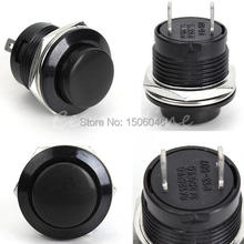 5pcs/lot Push Button Switch 3A 250V off-(on) 1 Circuit Non-locking Momentary 2 Colors