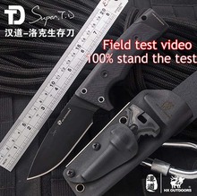 Highquality outdoor survival gear hunting knife best D2 steel blade black G10 handle 60HRC tactical survival multi tool knife