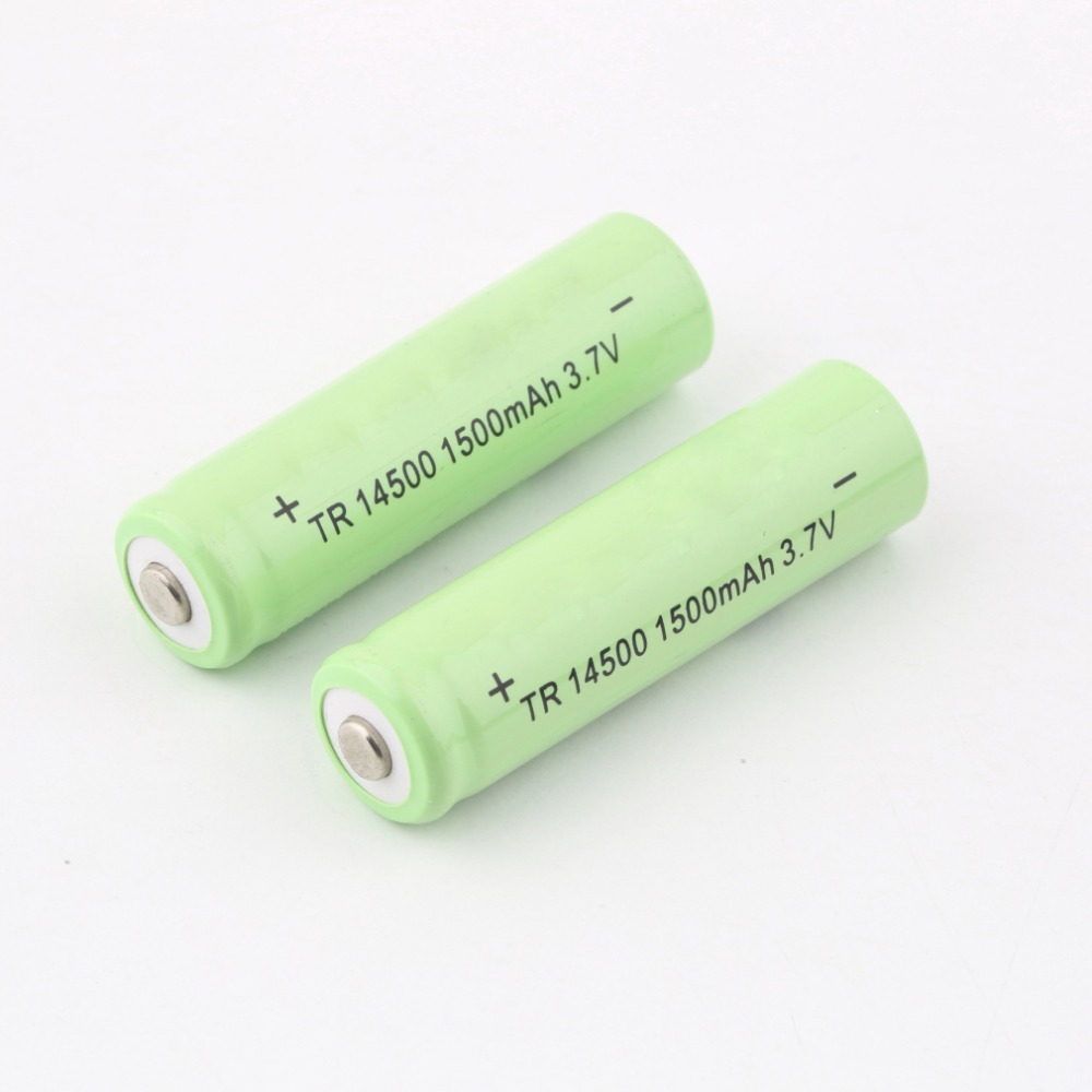 4 pcs 3 7V TR 14500 Li ion Rechargeable Battery 1500mAh for Flashlight UltraFire Brand New