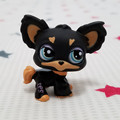 Lovely Pet shop animal LPS action figure doll Brown Black Chihuahua Puppy Dog 1571