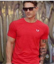 2016 Gymshark cotton camisetas Gym camisa masculina hombre t shirt Bodybuilding and fitness shirt men Muscle men’s sportswear