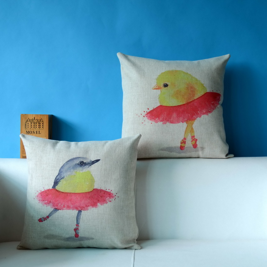 Throw Cushions For Decor Home | nordic style dancing bird cushions home decoration linen Throw Cushions For Decor Home | nordic style dancing bird cushions home decoration linen