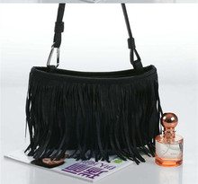 dames tassen Fashion PU Leather Women s Suede Weave Tassel Shoulder Bag Messenger Bag Fringe Handbags