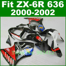 Fairing kit For Kawasaki 2000 2001 2002 ZX6R fairings Play Station Ninja zx636 00 01 02 bodywork kits P7J7