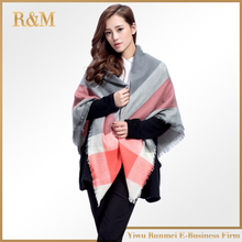 140x140cm winter acrylic cashmere tartan plaid scarf brand blanket shawl designer pashmina wrap stole for Lady Women Girl