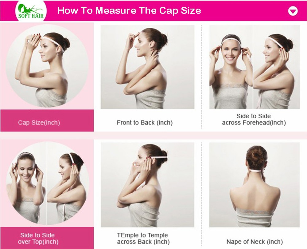 how to measure full lace human hair wig for black women