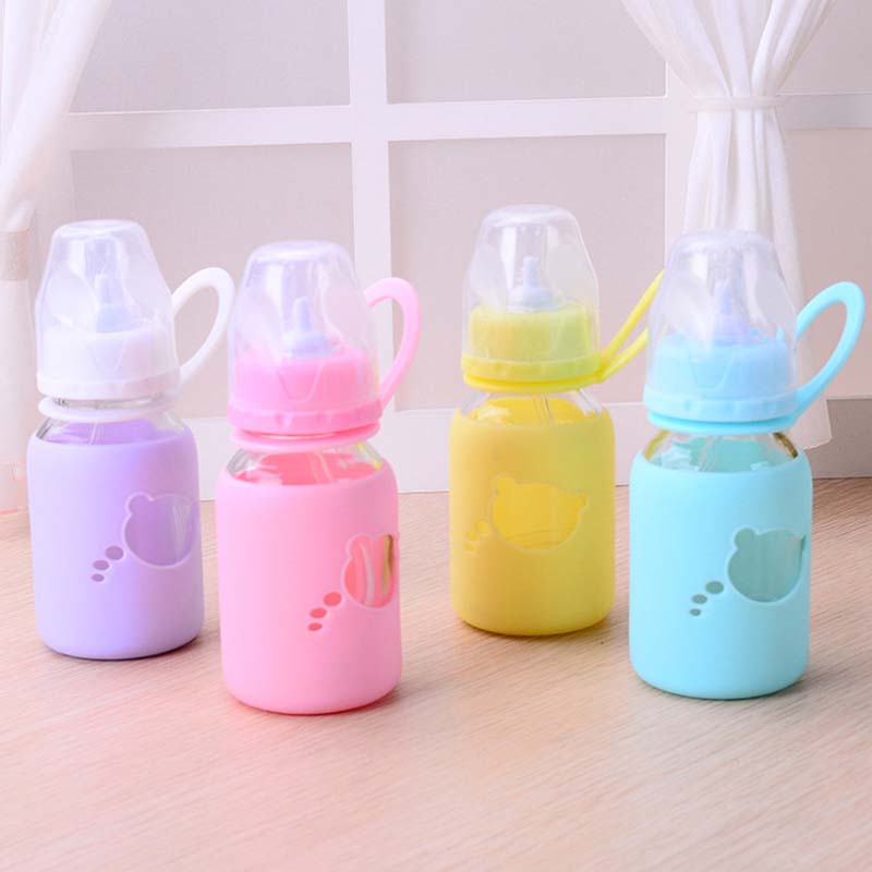 Online Buy Wholesale glass baby bottles with silicone cover from China