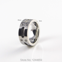 2015 New Fashion Best Ring For Man Gift Titanium Jewelry With Steel Wire Screw Men s