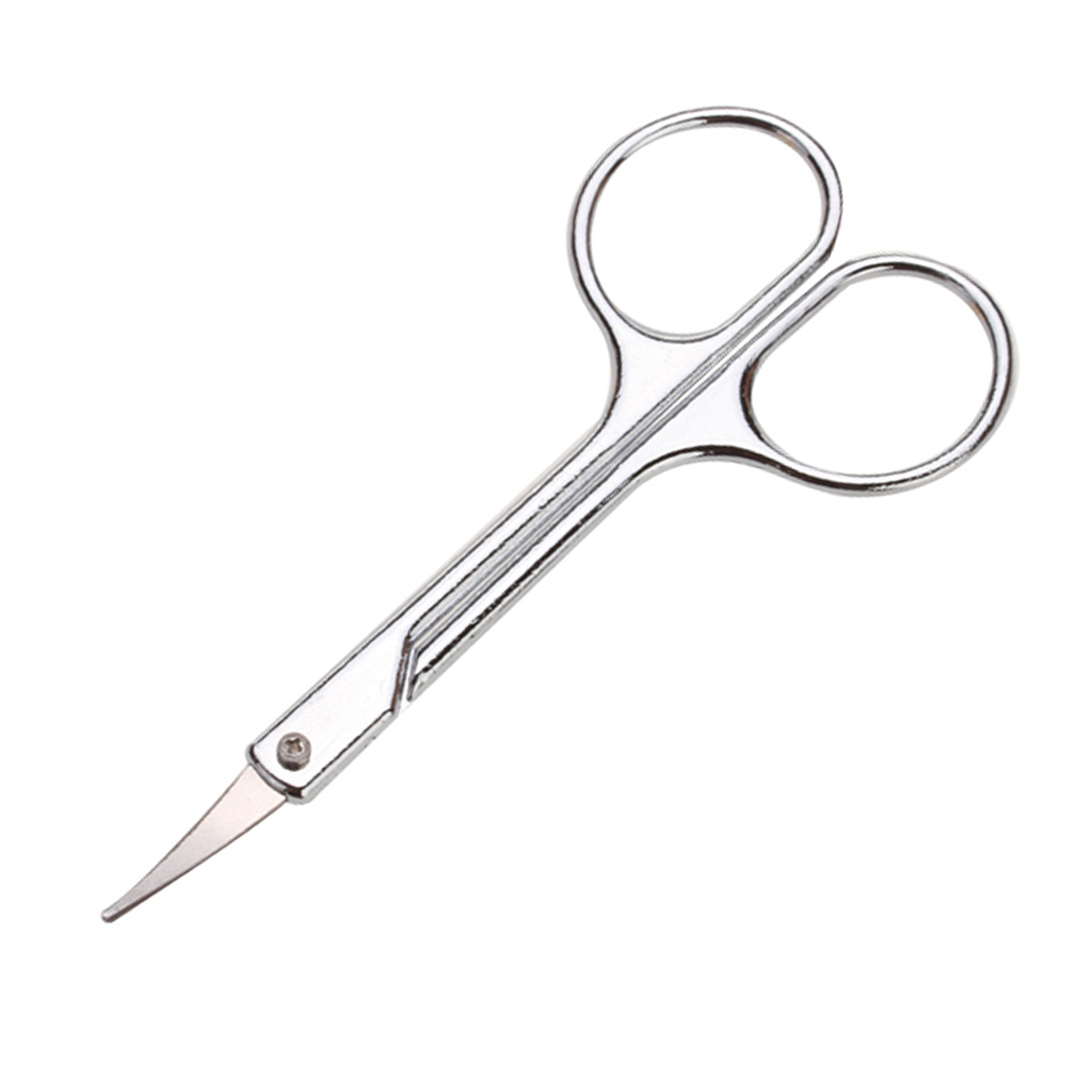 Stainless Steel Curved Eyebrow Hair Scissors Nose Facial Trimming Nail
