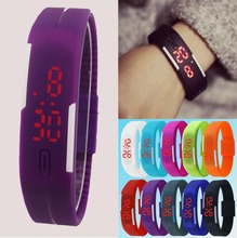 New 2015 Fashion Sport LED Watches Candy Color Silicone Rubber Touch Screen Digital Watches, Waterproof Bracelet Wristwatch