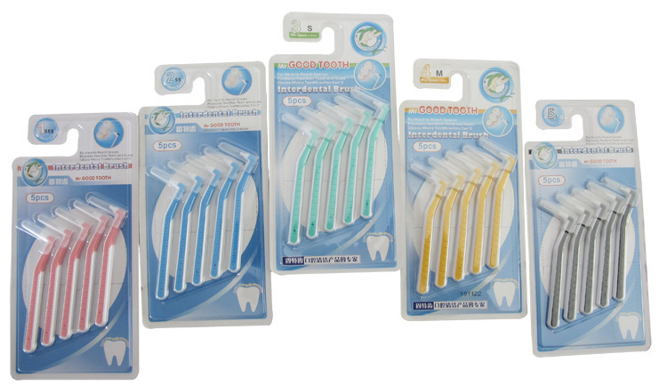 Free Shipping High Quality wholesale price 1set 5pcs Interdental Brush 0 7mm Toothbrush Floss High Strength