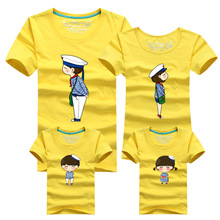 2016 Rushed Matching Mom And Daughter Father Son T-shirt Family Look Minions Women Men Boys Girls Tee Shirts Kids T Shirt Boy