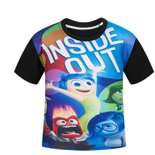 Inside Out Shirt Kids Clothes Boys T Shirt Girls Tops Short Sleeve Cartoon Children Clothing Summer Baby Boys T-shirt 2016