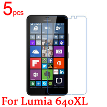 5pcs Ultra Clear LCD Screen Protector Film Cover For Microsoft Nokia Lumia 640 XL Protectiv Film + cloth