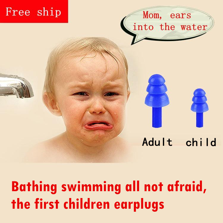 5 color New style pool children Silicone Swim waterproof Earplug baby kids Noise Swim earbuds child Swimming earplugs