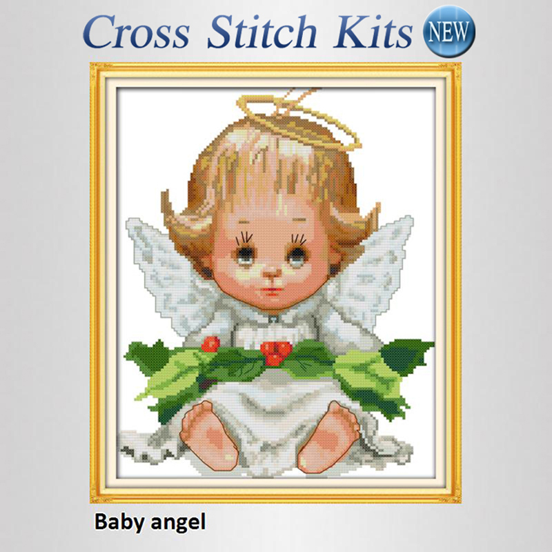 Precise Printed lovely Baby angel Counted Cross Stitch DMC DIY 11CT