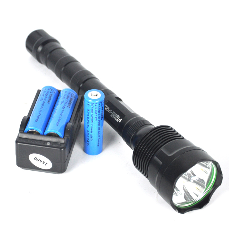 3T6 6000 Lumen Linternas 3 * LED Tactical Flashlight Torch Lampe Torche Camping torcia led + Rechargeable 18650 battery charger