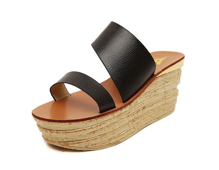 slip on platform wedges
