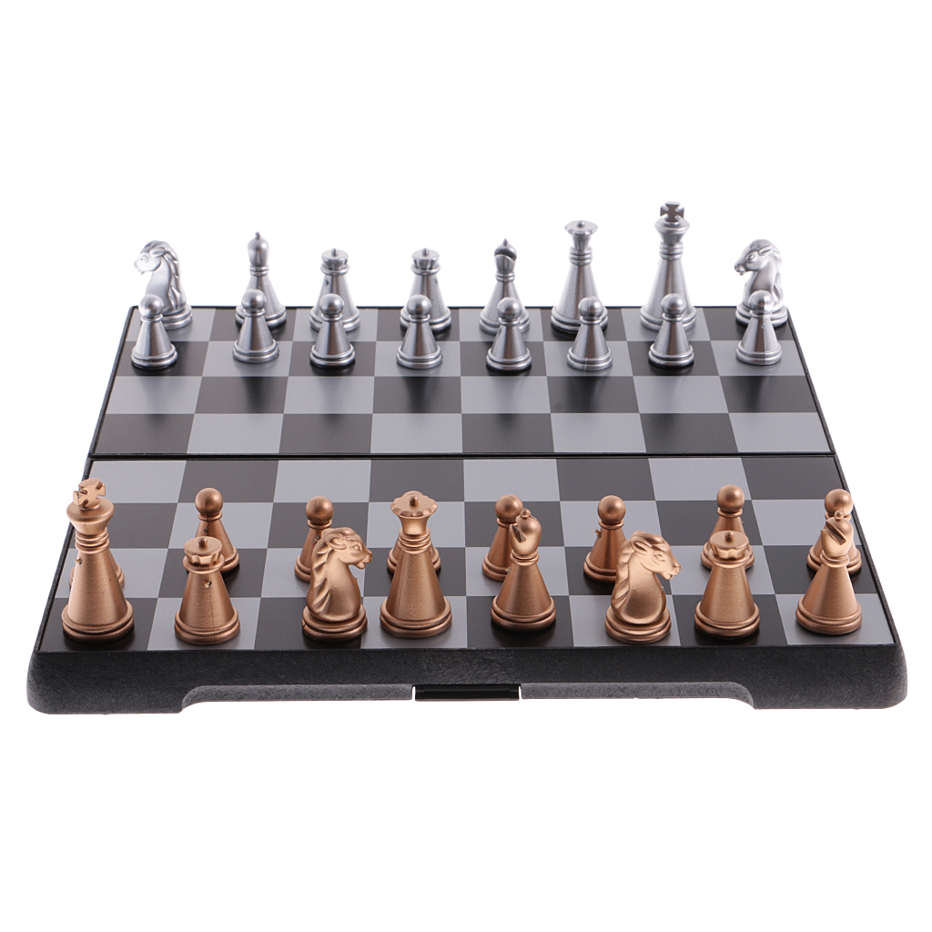 Details about   3 In 1 Magnetic Chess Travel Set w/Wood Board Folding Chessboard Game Toys 