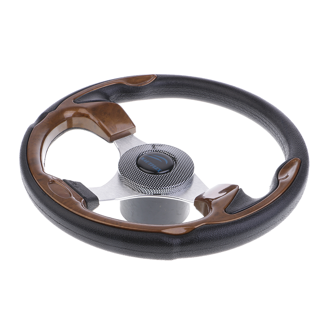 STEERING WHEEL TAN PLASTIC 3//4/" TAPERED KEYWAY 13/" MARINE BOAT