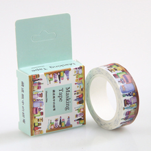 1 Pc / Pack Size 15 Mm*10m Diy Hid The Bottle Of Sweet Washi Tapes / Masking Tape / Decorative Adhesive Tapes / School Supplies