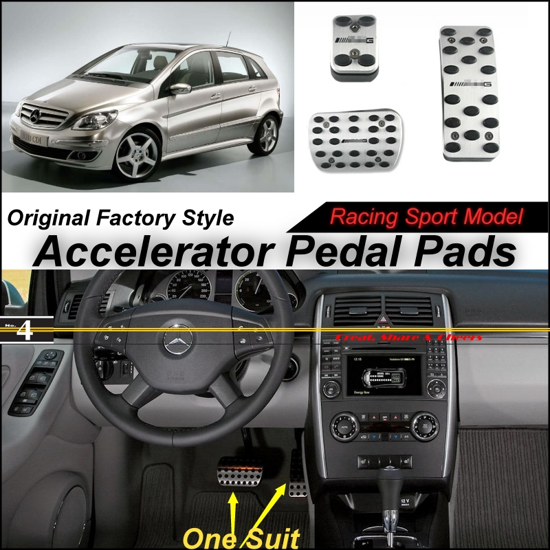 Car Accelerator Pedal Pad / Cover of Factory Sport Racing Design For Mercedes Benz B Class MB W245 T245 AT Foot Pedal