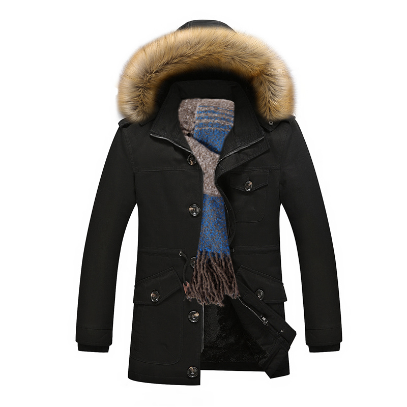 Фотография Winter Men hooded wadded jacket thickening winter clothes men