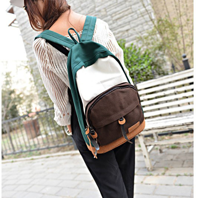 2015 Casual Canvas Backpack Women Fashion School Bags For Girls Travel Backpack Shoulder Bags Laptap Mochila