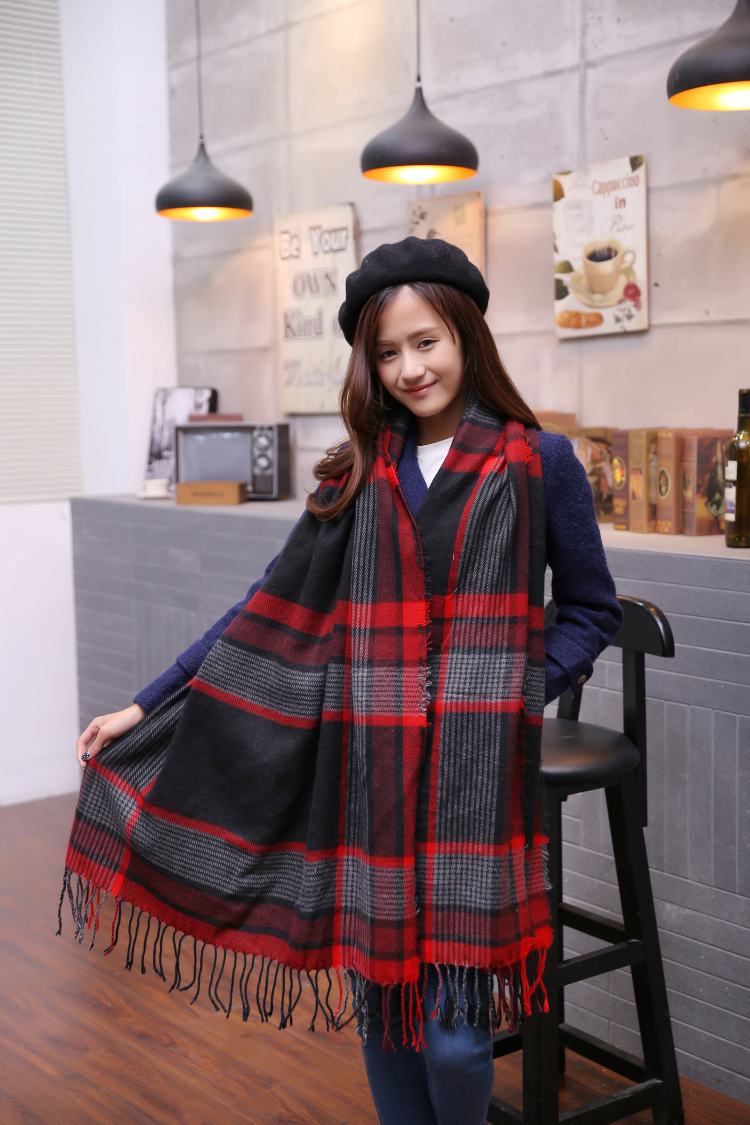 2015 za Scarf Women scarf font b Tartan b font scarves font b Tartan b font