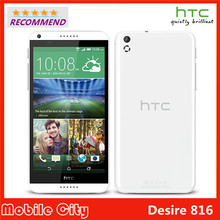 Original 816W Unlocked HTC Desire 816 5.5” 1280x720p Quad Core 8G Rom/1.5G Ram 13.0MP WIFI 3G Dual Sim Refurbished Cell Phones