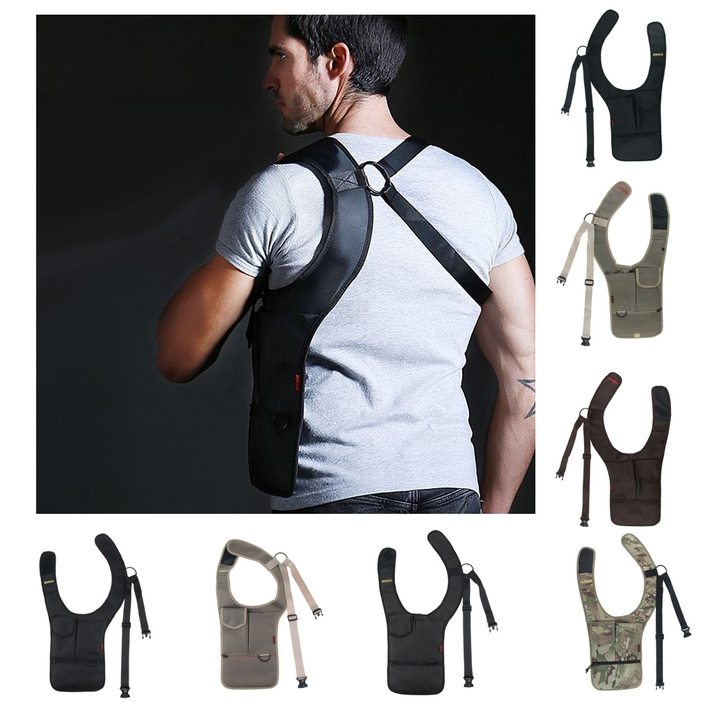 Anti-Theft Hidden Underarm Shoulder Holster Cross Strap Bag Wallet Pouch UK