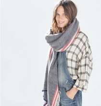 2016 Fashion Lady Women Blanket Cozy Oversized Tartan Scarf Wraps shawl hot